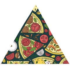 Seamless Pizza Slice Pattern Illustration Great Pizzeria Background Wooden Puzzle Triangle by Cemarart