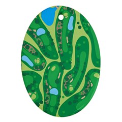 Golf Course Par Golf Course Green Ornament (oval) by Cemarart