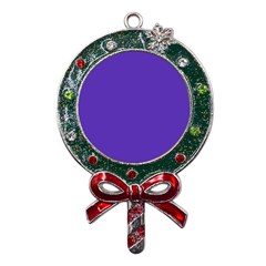Ultra Violet Purple Metal X mas Lollipop With Crystal Ornament by bruzer