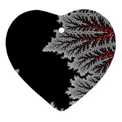 Abstract Complex Fractal Math Heart Ornament (two Sides)