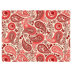 Paisley Red Ornament Texture Premium Plush Fleece Blanket (extra Small) by nateshop