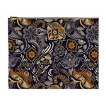 Paisley Texture, Floral Ornament Texture Cosmetic Bag (XL) Front