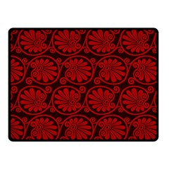 Red Floral Pattern Floral Greek Ornaments Two Sides Fleece Blanket (small) by nateshop