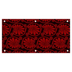 Red Floral Pattern Floral Greek Ornaments Banner And Sign 6  X 3  by nateshop