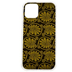 Yellow Floral Pattern Floral Greek Ornaments Iphone 12 Pro Max Tpu Uv Print Case by nateshop