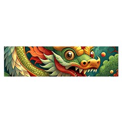 Chinese New Year ¨c Year Of The Dragon Oblong Satin Scarf (16  X 60 )