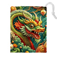 Chinese New Year ¨c Year Of The Dragon Drawstring Pouch (5xl) by Valentinaart