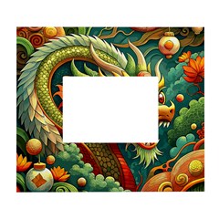 Chinese New Year ¨c Year Of The Dragon White Wall Photo Frame 5  X 7 