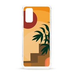Arch Stairs Sun Branches Leaves Boho Bohemian Botanical Minimalist Nature Samsung Galaxy S20 6 2 Inch Tpu Uv Case by Grandong