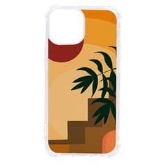 Arch Stairs Sun Branches Leaves Boho Bohemian Botanical Minimalist Nature Iphone 13 Mini Tpu Uv Print Case by Grandong