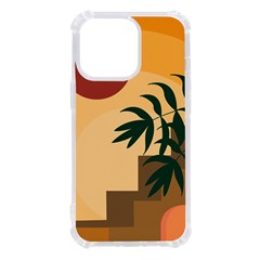 Arch Stairs Sun Branches Leaves Boho Bohemian Botanical Minimalist Nature Iphone 13 Pro Tpu Uv Print Case by Grandong
