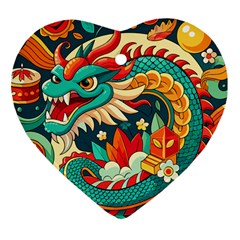 Chinese New Year ¨c Year Of The Dragon Heart Ornament (two Sides)