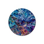 Kaleidoscopic currents Rubber Coaster (Round)