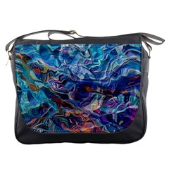 Kaleidoscopic Currents Messenger Bag by kaleidomarblingart