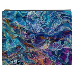 Kaleidoscopic Currents Cosmetic Bag (xxxl) by kaleidomarblingart