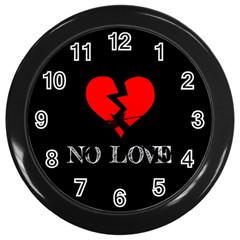 No Love, Broken, Emotional, Heart, Hope Wall Clock (black) by nateshop
