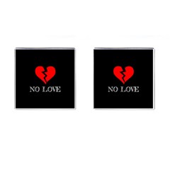 No Love, Broken, Emotional, Heart, Hope Cufflinks (square) by nateshop