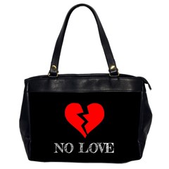 No Love, Broken, Emotional, Heart, Hope Oversize Office Handbag (2 Sides) by nateshop