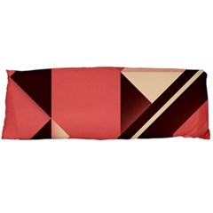 Retro Abstract Background, Brown-pink Geometric Background Body Pillow Case (dakimakura) by nateshop