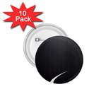 S Black Fingerprint, Black, Edge 1.75  Buttons (10 pack) Front