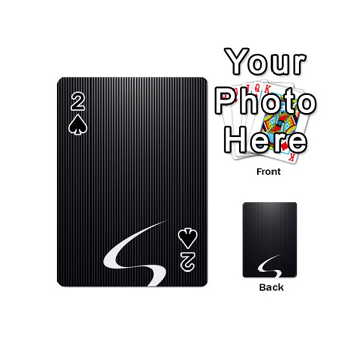 S Black Fingerprint, Black, Edge Playing Cards 54 Designs (Mini)