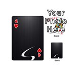 S Black Fingerprint, Black, Edge Playing Cards 54 Designs (Mini) Front - Heart4