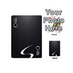 S Black Fingerprint, Black, Edge Playing Cards 54 Designs (Mini) Front - Spade6