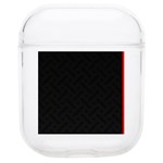 Abstract Black & Red, Backgrounds, Lines Soft TPU AirPods 1/2 Case Front