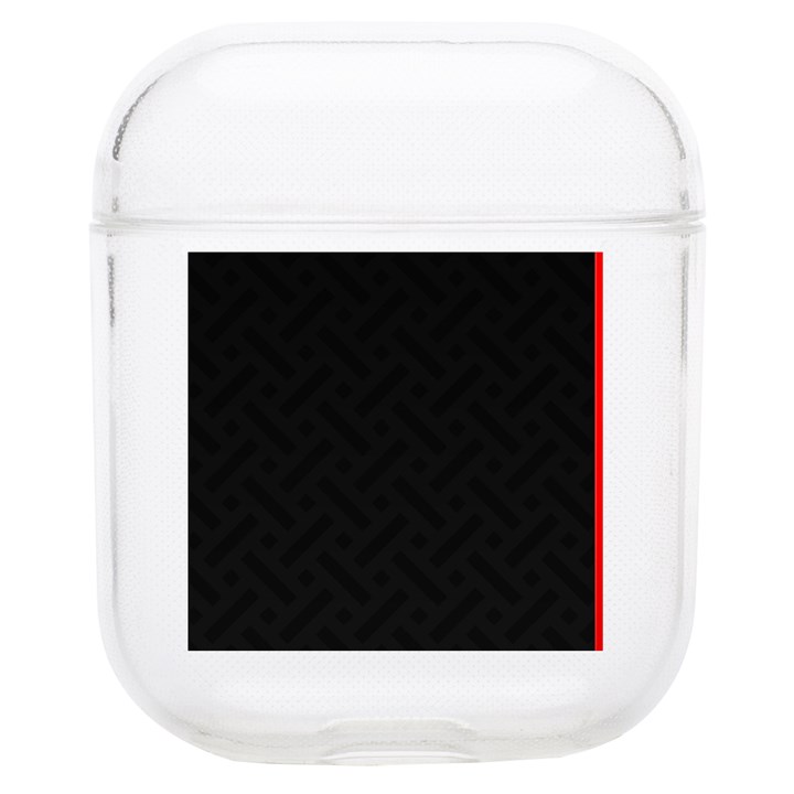 Abstract Black & Red, Backgrounds, Lines Soft TPU AirPods 1/2 Case