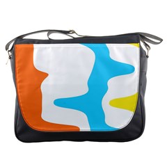 Warp Lines Colorful Multicolor Messenger Bag by Cemarart