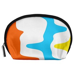 Warp Lines Colorful Multicolor Accessory Pouch (large) by Cemarart