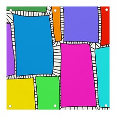 Shapes Texture Colorful Cartoon Banner And Sign 3  X 3  by Cemarart