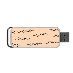 Lines Dots Pattern Abstract Portable Usb Flash (two Sides) by Cemarart