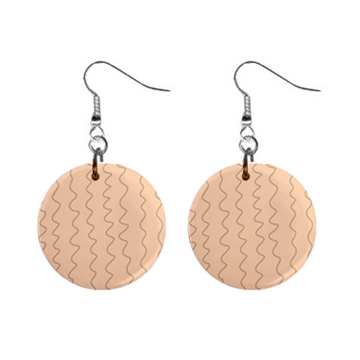 Lines Pattern Wiggly Minimal Print Mini Button Earrings