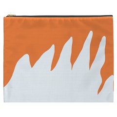 Orange Background Halloween Cosmetic Bag (xxxl) by Cemarart