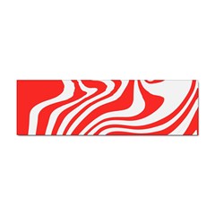 Red White Background Swirl Playful Sticker Bumper (10 Pack) by Cemarart
