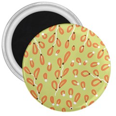 Pattern Leaves Print Background 3  Magnets by Cemarart