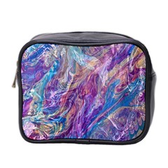 Amethyst Flow Mini Toiletries Bag (two Sides) by kaleidomarblingart