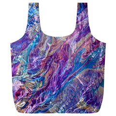 Amethyst Flow Full Print Recycle Bag (xl) by kaleidomarblingart