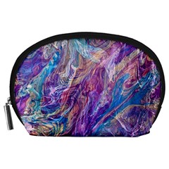 Amethyst Flow Accessory Pouch (large) by kaleidomarblingart