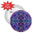 Cobalt arabesque 2.25  Buttons (100 pack) 