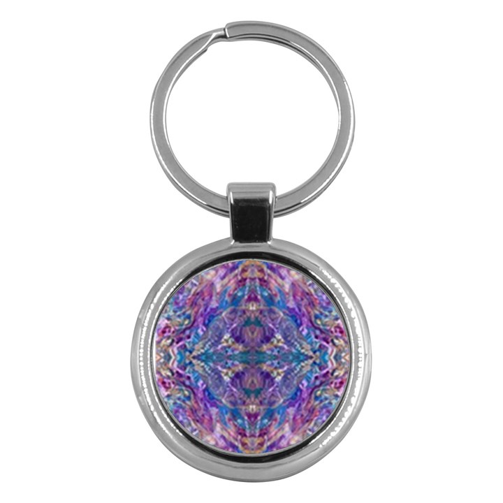 Cobalt arabesque Key Chain (Round)