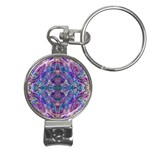 Cobalt arabesque Nail Clippers Key Chain