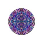 Cobalt arabesque Rubber Coaster (Round)