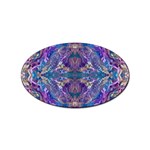 Cobalt arabesque Sticker Oval (100 pack)