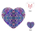 Cobalt arabesque Playing Cards Single Design (Heart)