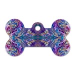 Cobalt arabesque Dog Tag Bone (Two Sides)