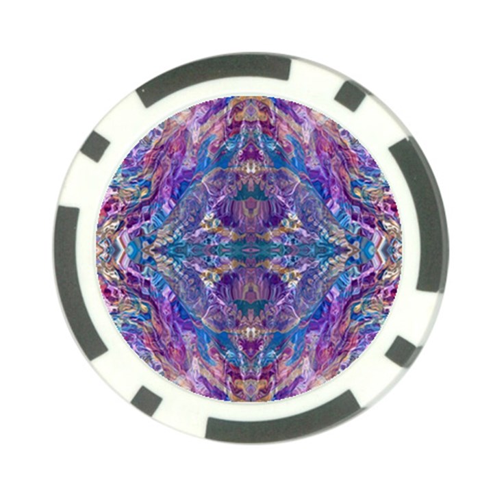 Cobalt arabesque Poker Chip Card Guard