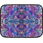 Cobalt arabesque Fleece Blanket (Mini)