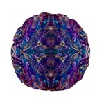 Cobalt arabesque Standard 15  Premium Round Cushions